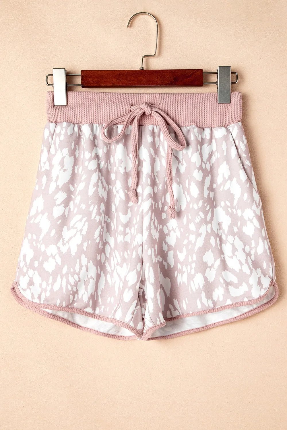 Abstract Print Drawstring Casual Shorts - adritiX