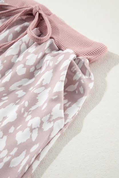 Abstract Print Drawstring Casual Shorts - adritiX