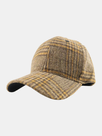 Plaid Adjustable Cotton Baseball Cap - adritiX