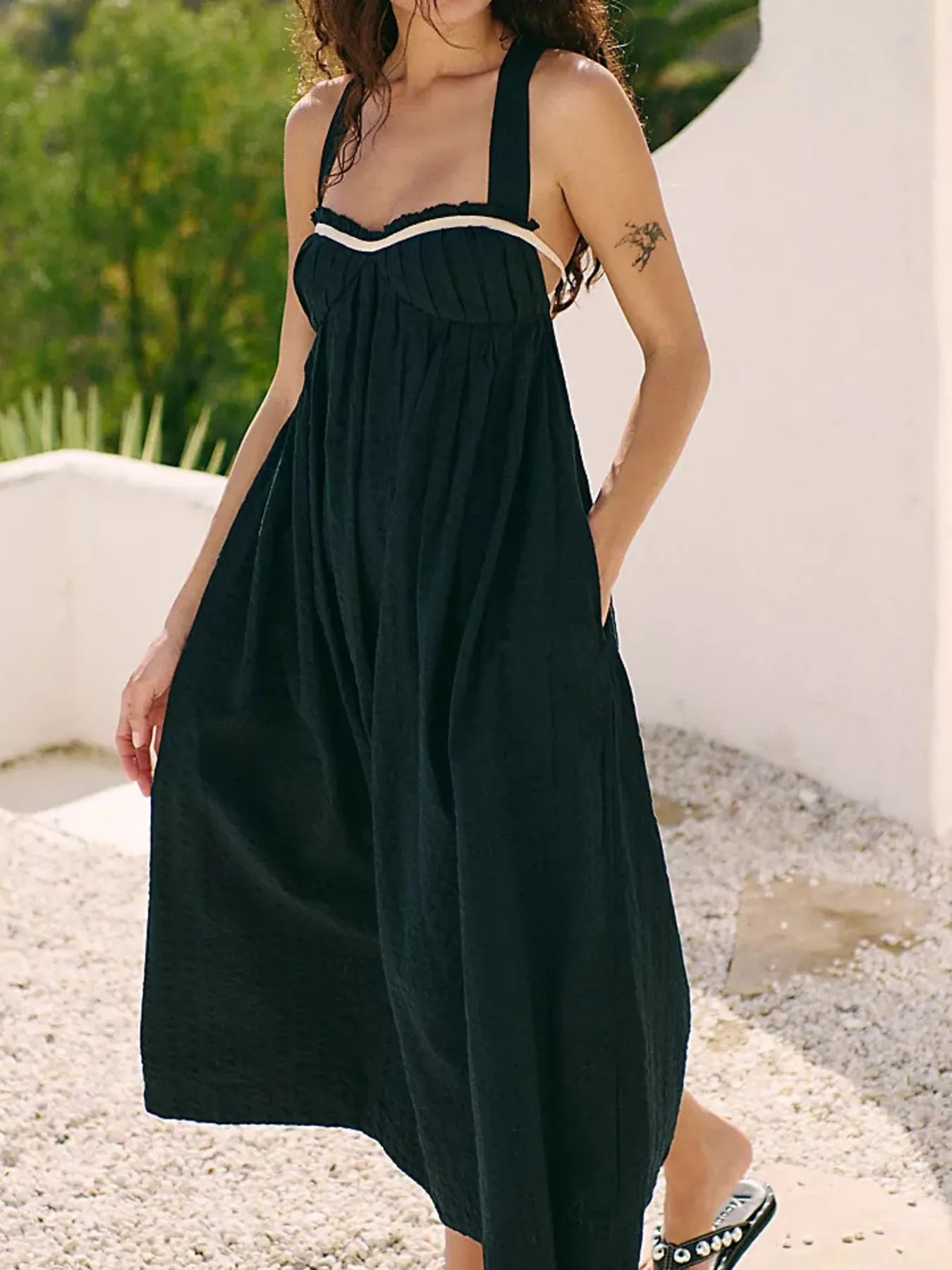 Sweetheart Neck Midi Dress - adritiX