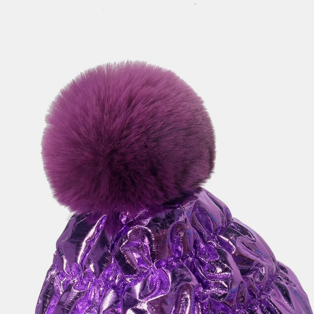 Thermal Knit Hat with Pompom - adritiX