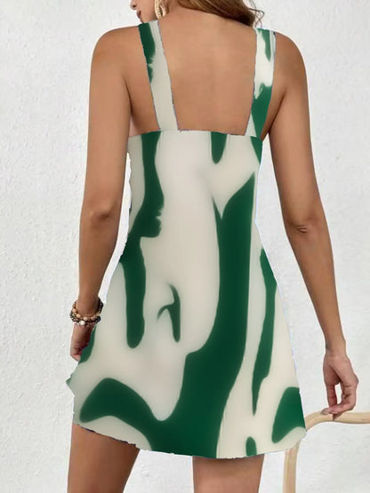 Floral Print Sleeveless Mini Dress - adritiX