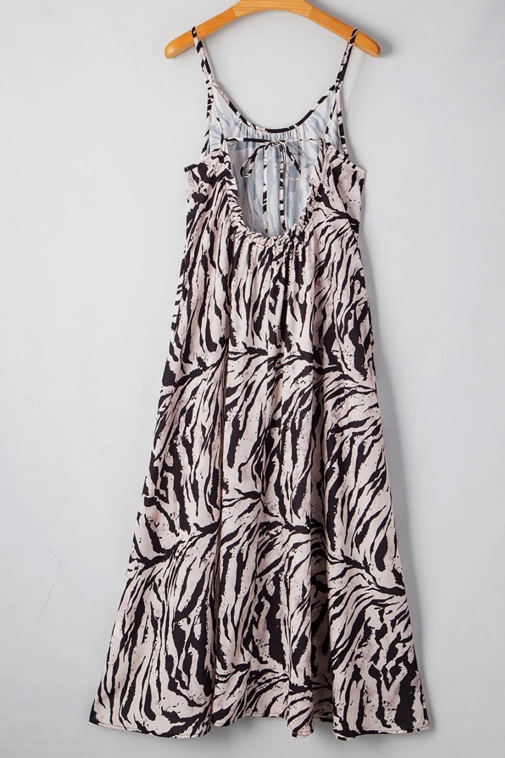 Abstract Print Tie Back Maxi Cami Dress - adritiX
