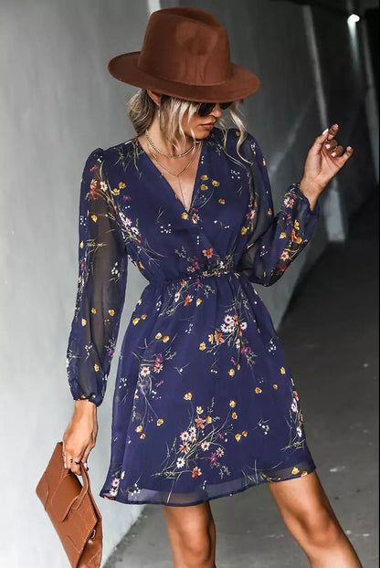 Chiffon floral Printed A-line Mini Skirt - adritiX