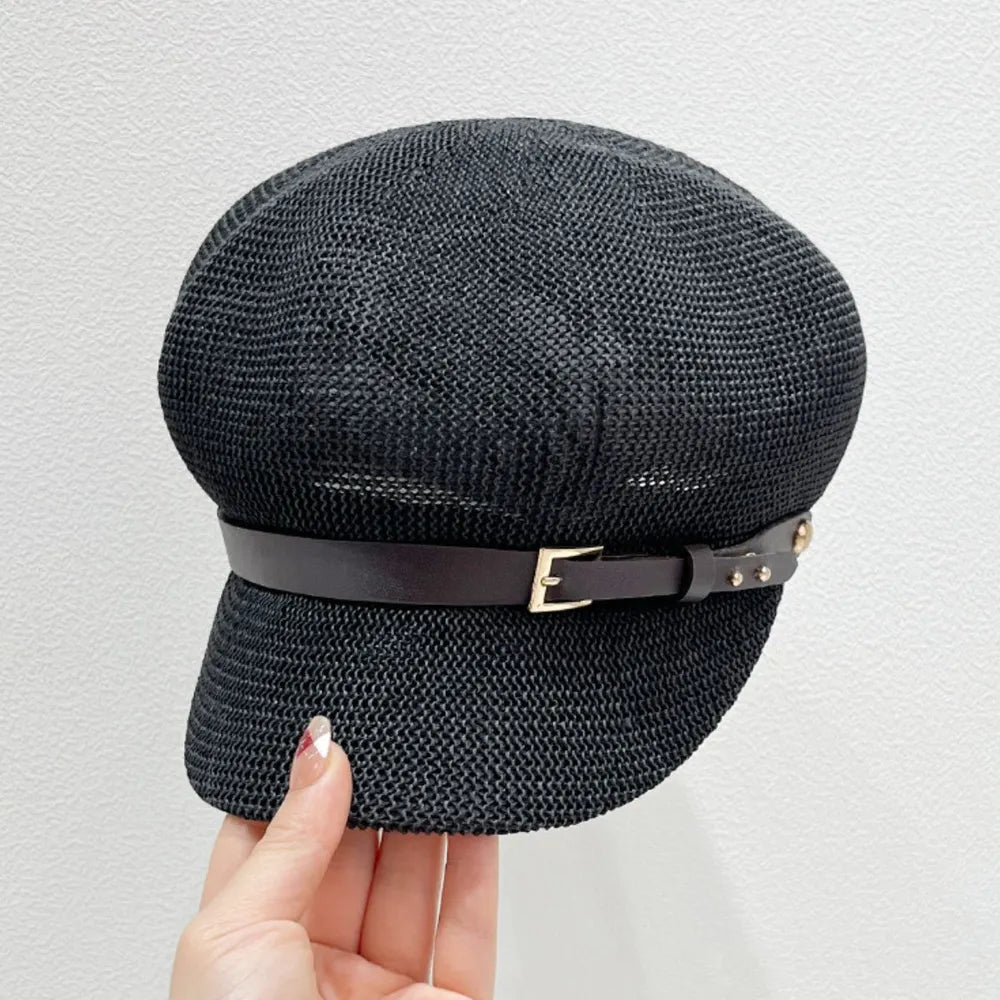 Straw Woven Buckle Hat - adritiX