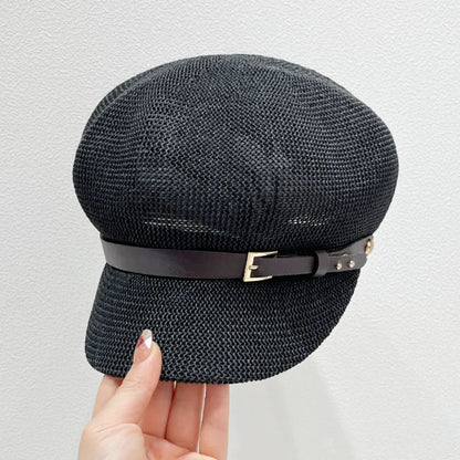 Straw Woven Buckle Hat - adritiX