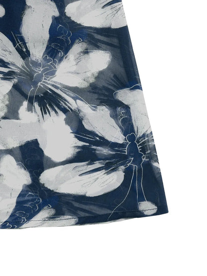 Printed Square Neck Midi Dress - adritiX