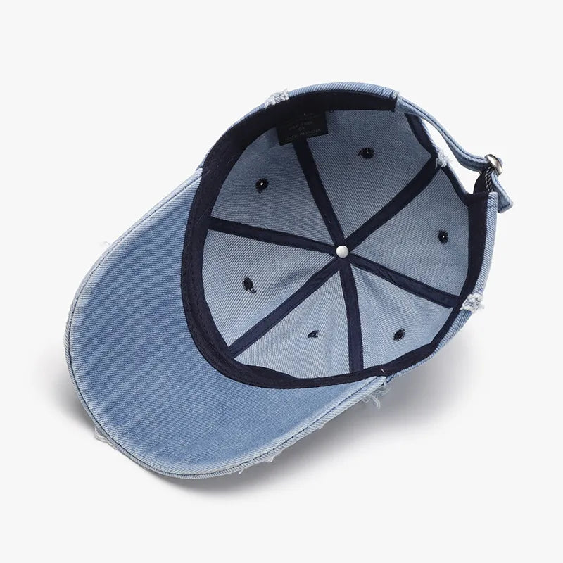 Raw Hem Cotton Baseball Cap - adritiX