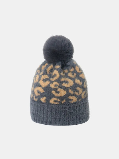 Leopard Hat with Pompom - adritiX