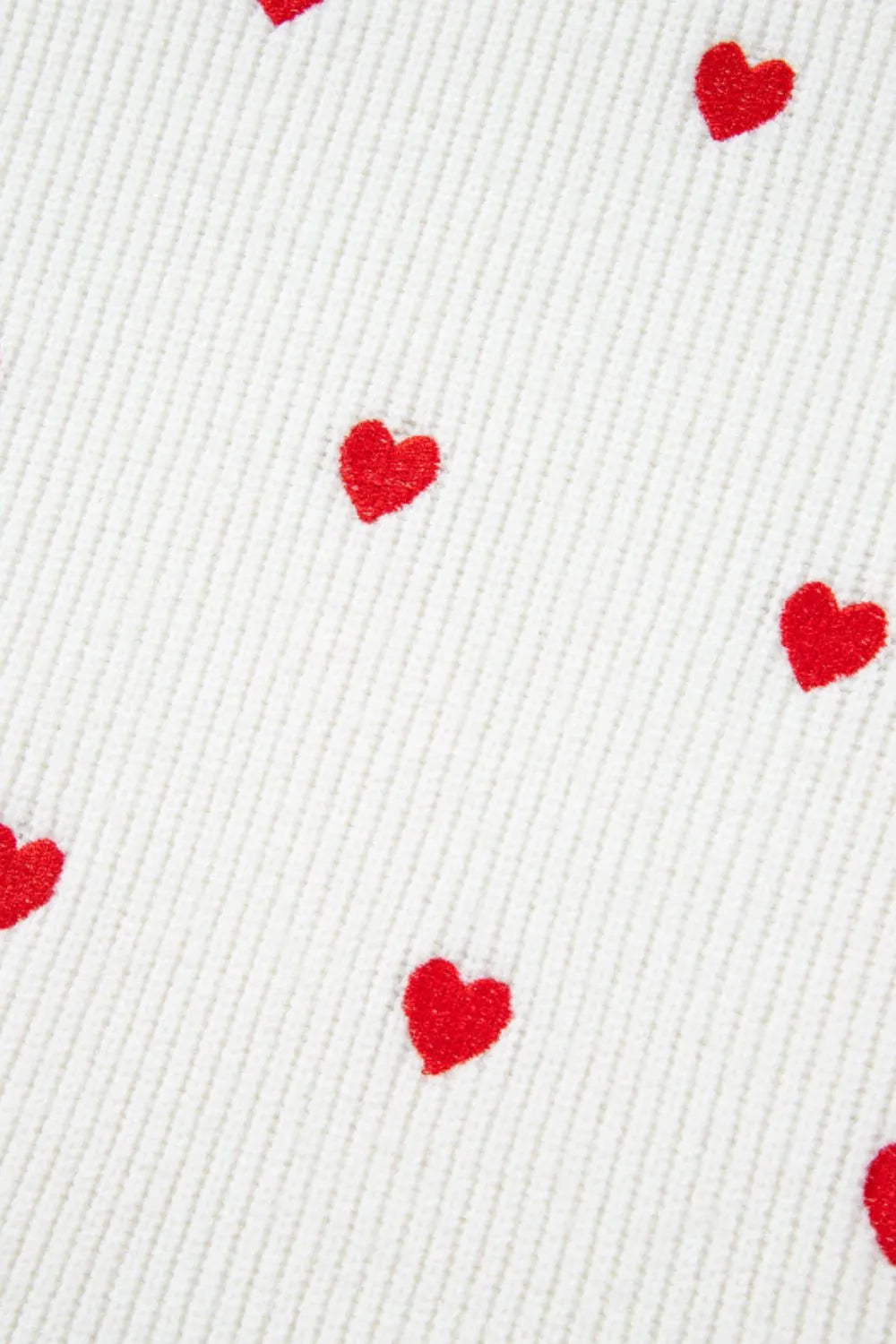 Heart Round Neck Long Sleeve Sweater - adritiX
