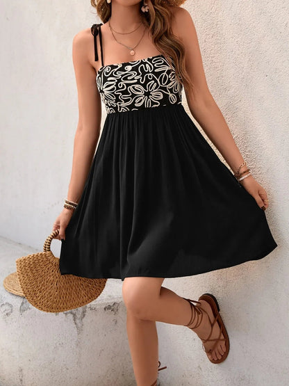 Tie Shoulder Mini Cami Dress - adritiX