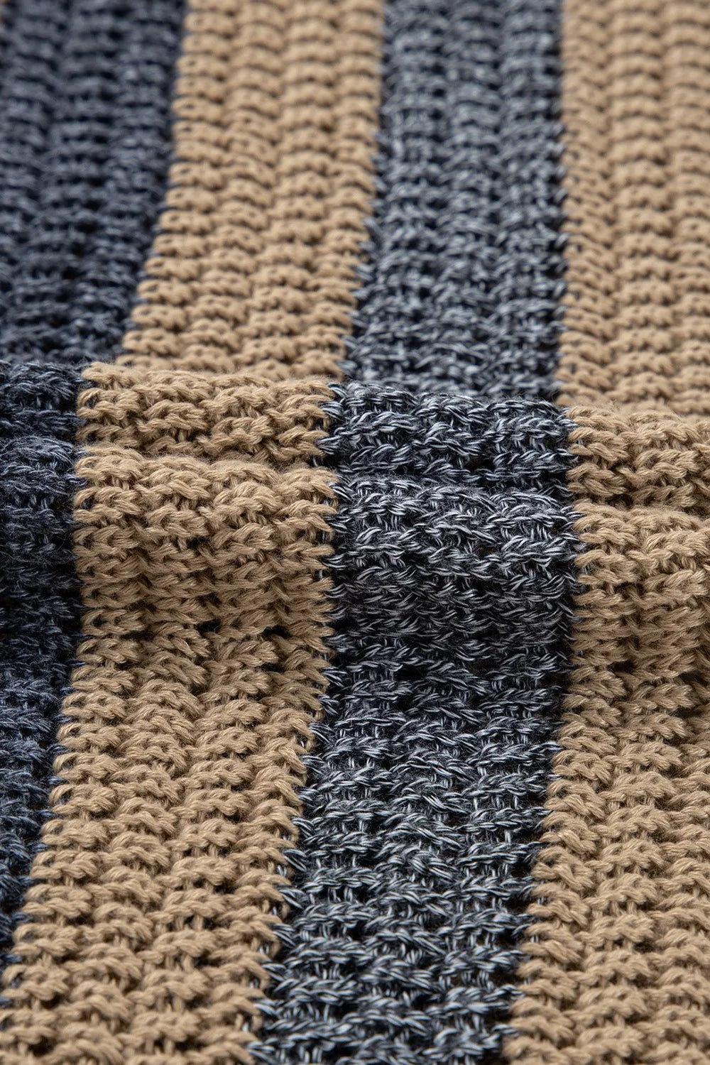 Stripe Color Block Eyelet Knit Short Sleeve Knit Top - adritiX