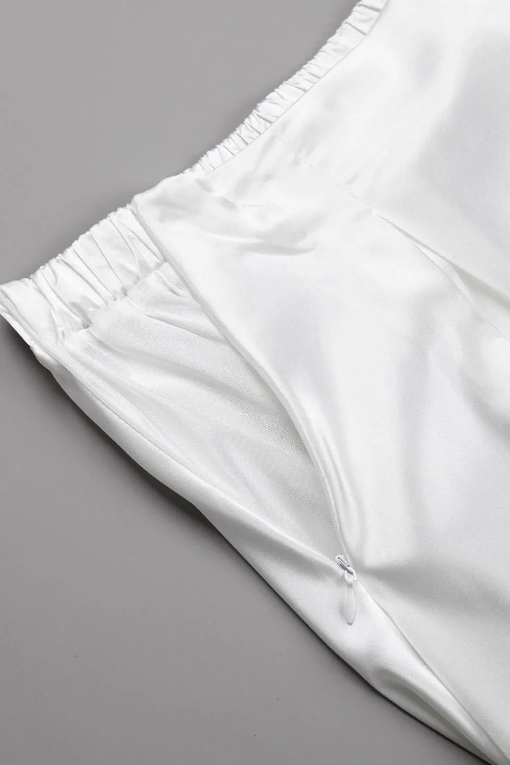 Back Elastic Waist Satin Minx Skirt - adritiX