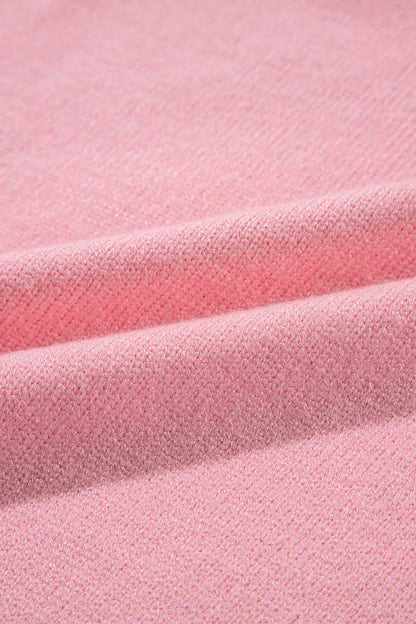 Daisy Notched Long Sleeve Sweater - adritiX