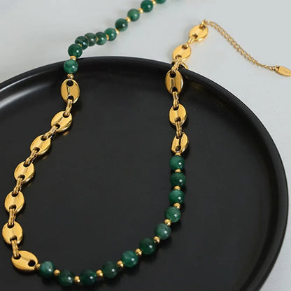 Beaded Titanium Steel Necklace - adritiX