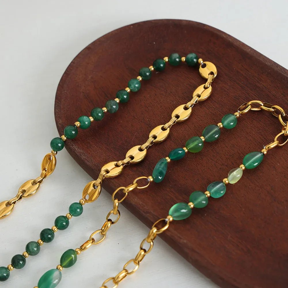 Beaded Titanium Steel Necklace - adritiX