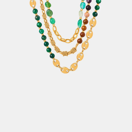Beaded Titanium Steel Necklace - adritiX