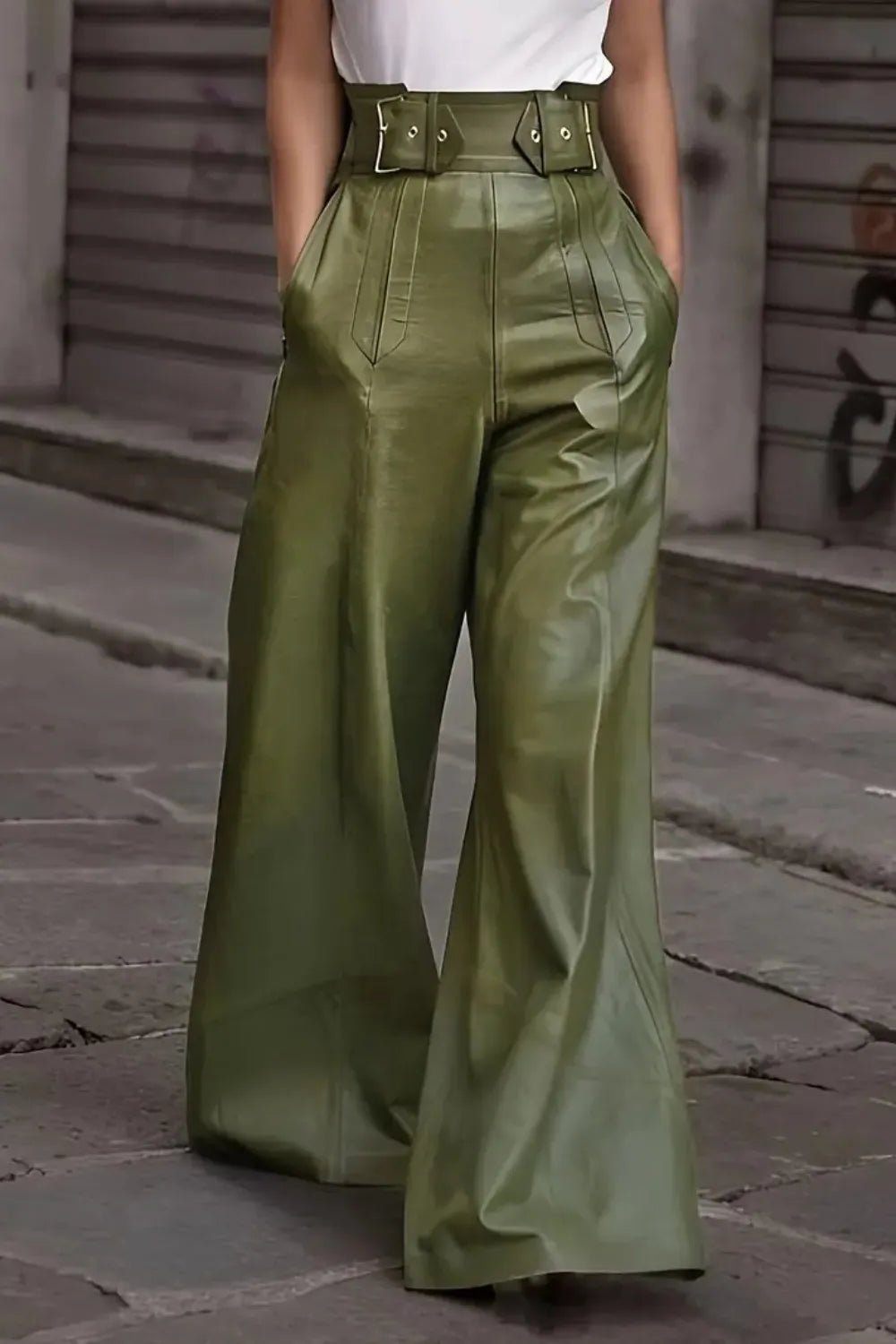 Bold & Beautiful High Waist Wide Flare Pants for Effortless Style and Comfort - adritiX