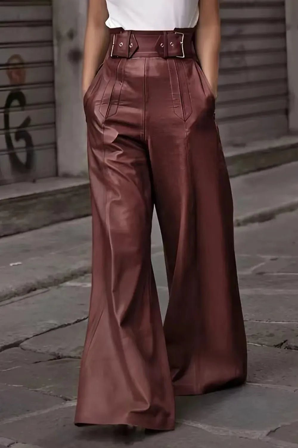 Bold & Beautiful High Waist Wide Flare Pants for Effortless Style and Comfort - adritiX