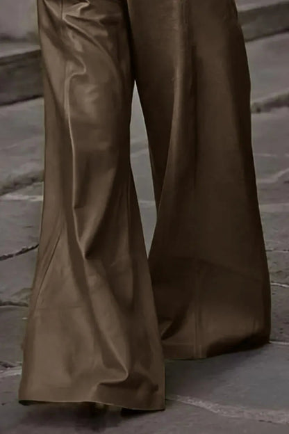 Bold & Beautiful High Waist Wide Flare Pants for Effortless Style and Comfort - adritiX