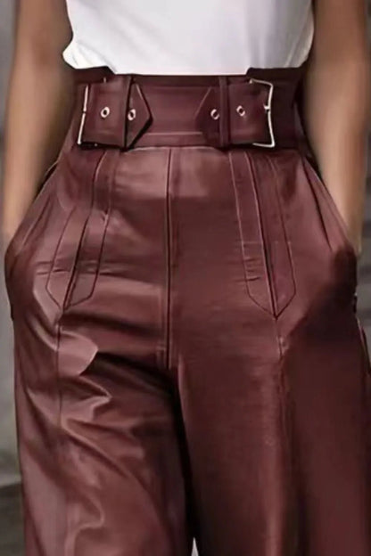 Bold & Beautiful High Waist Wide Flare Pants for Effortless Style and Comfort - adritiX