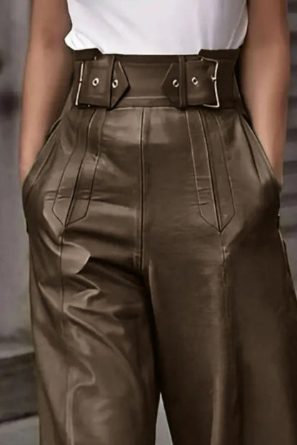 Bold & Beautiful High Waist Wide Flare Pants for Effortless Style and Comfort - adritiX