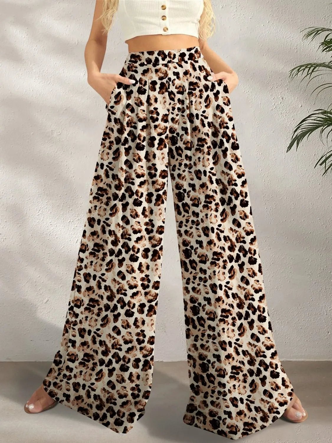 Bold & Beautiful Printed Wide Leg Pants - Effortless Elegance & Comfort - adritiX
