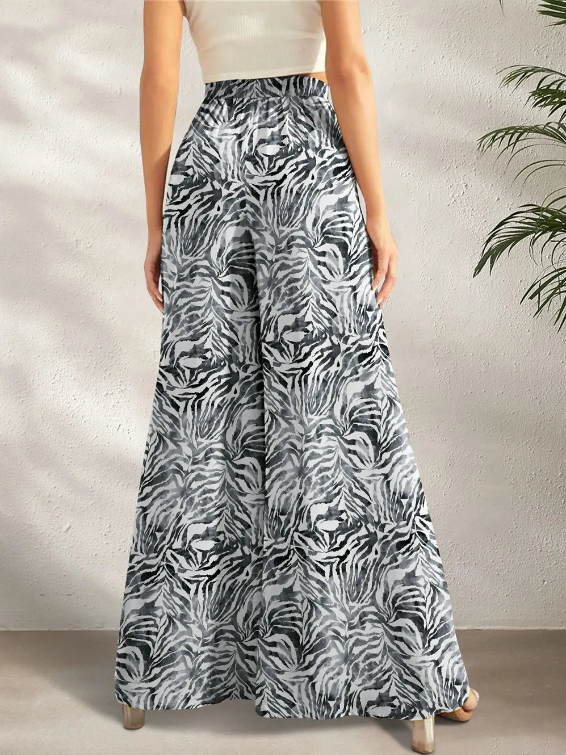 Bold & Beautiful Printed Wide Leg Pants - Effortless Elegance & Comfort - adritiX