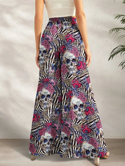 Bold & Beautiful Printed Wide Leg Pants - Effortless Elegance & Comfort - adritiX