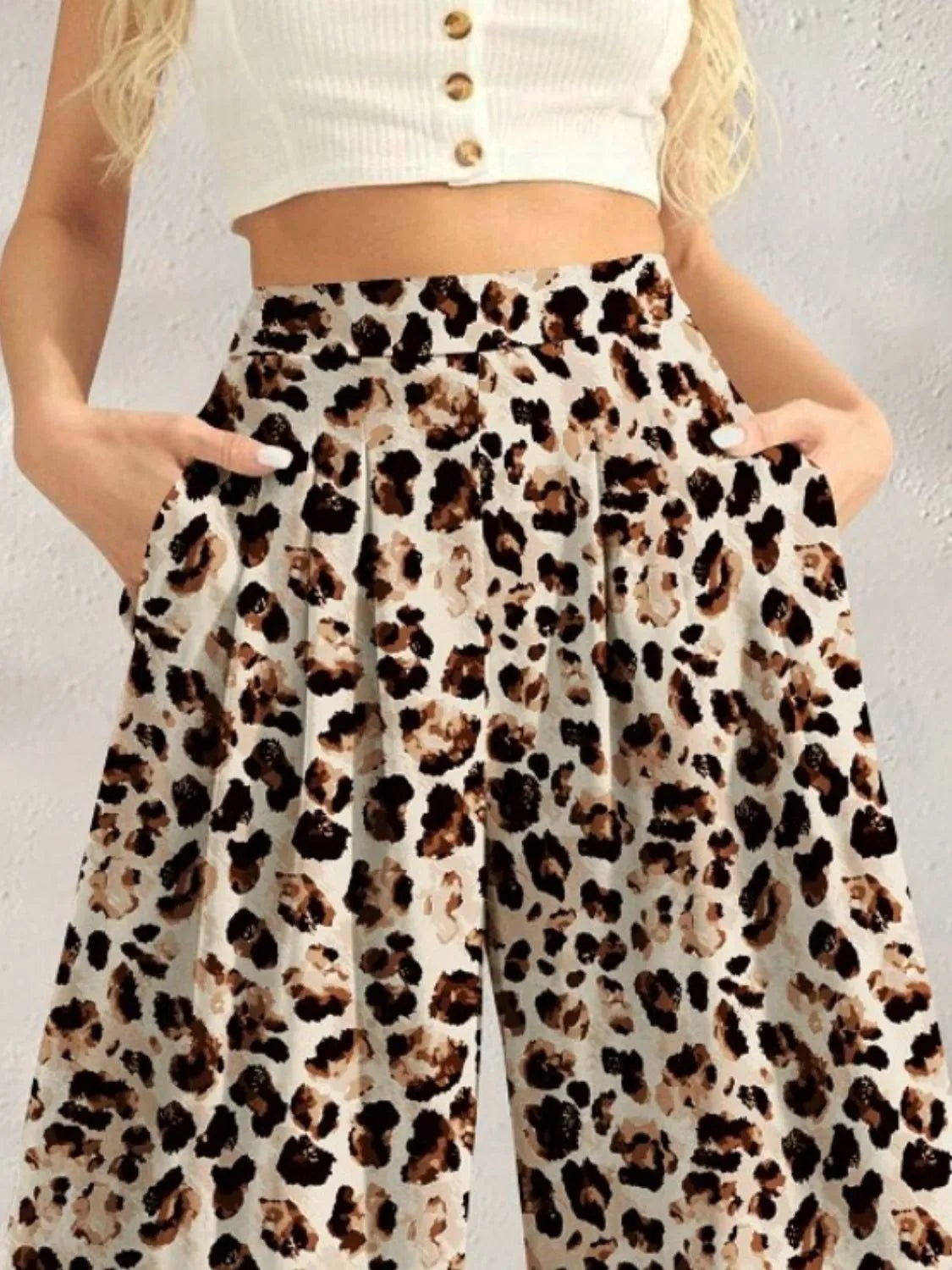 Bold & Beautiful Printed Wide Leg Pants - Effortless Elegance & Comfort - adritiX