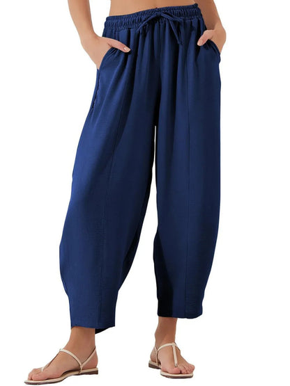 Bold & Cozy Plus Size Cropped Drawstring Jogger Pants - adritiX