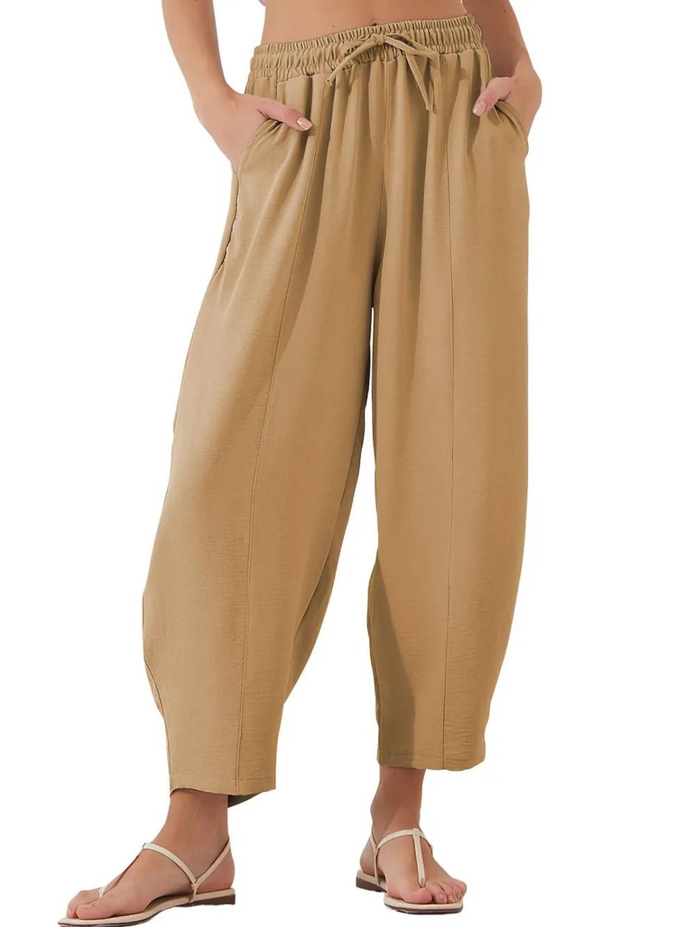 Bold & Cozy Plus Size Cropped Drawstring Jogger Pants - adritiX