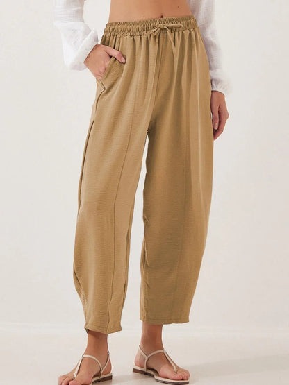 Bold & Cozy Plus Size Cropped Drawstring Jogger Pants - adritiX
