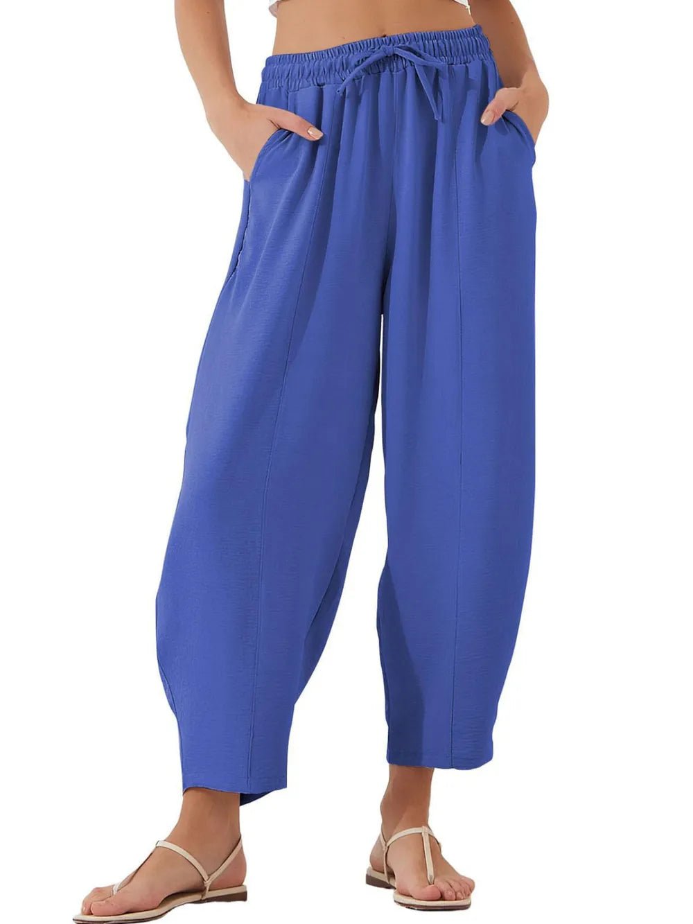 Bold & Cozy Plus Size Cropped Drawstring Jogger Pants - adritiX