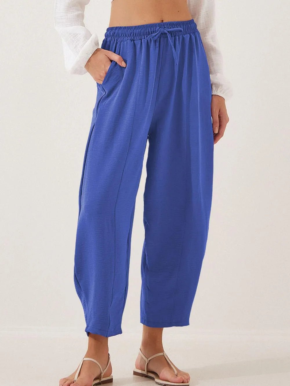 Bold & Cozy Plus Size Cropped Drawstring Jogger Pants - adritiX