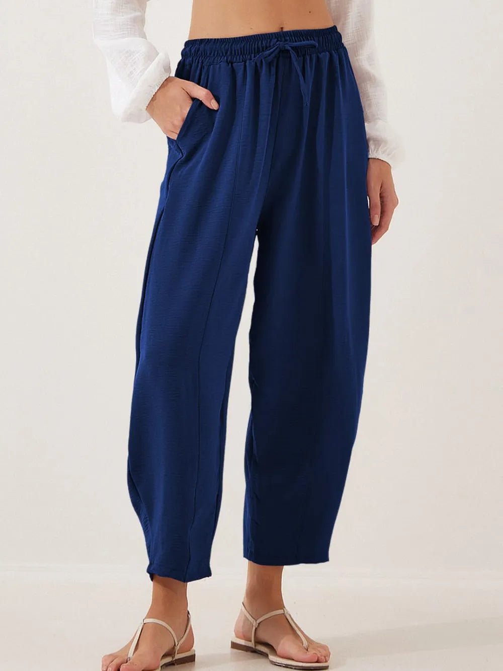 Bold & Cozy Plus Size Cropped Drawstring Jogger Pants - adritiX