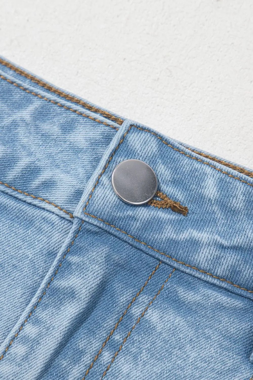 Bubble Hem Denim Mini Skirt - adritiX