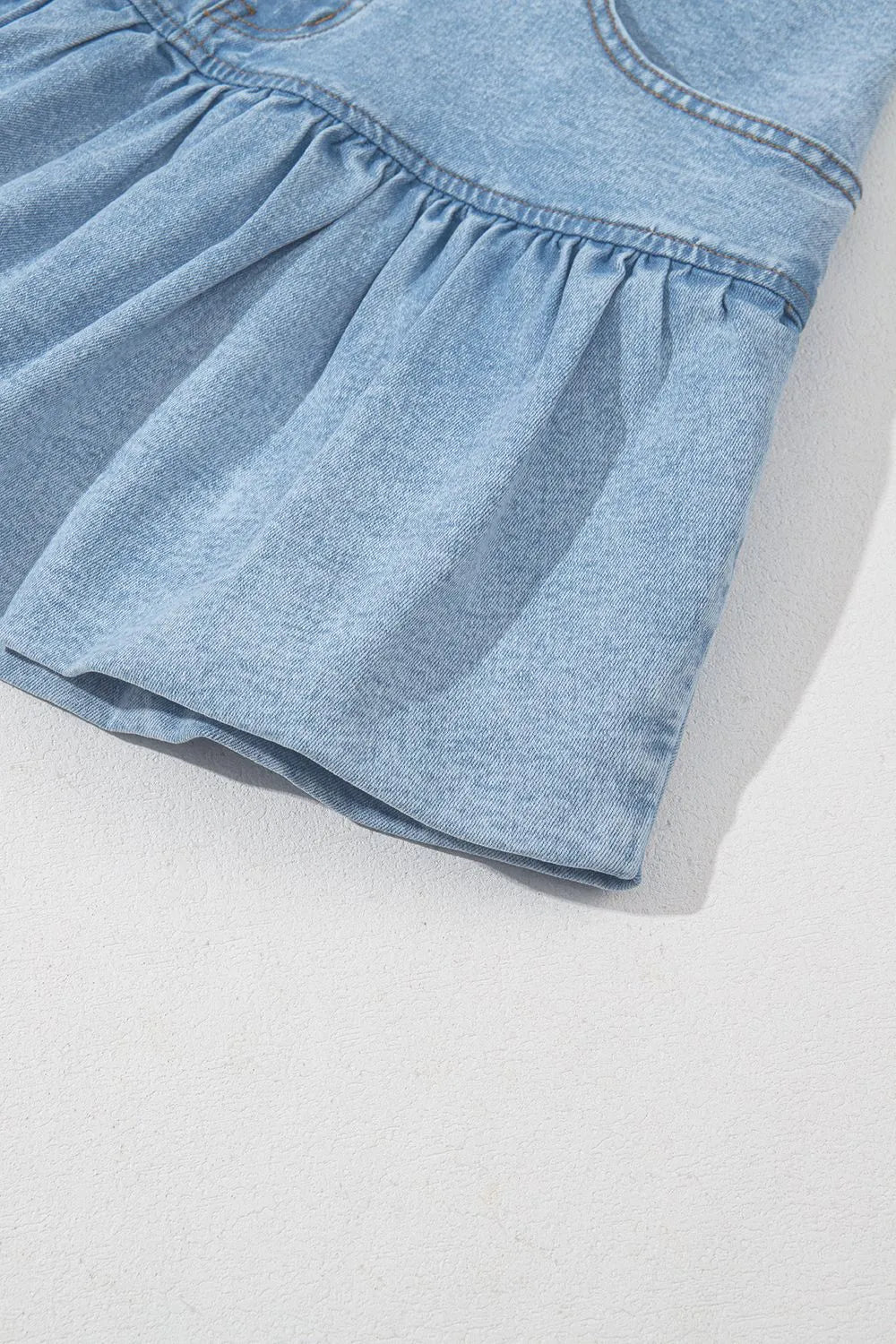 Bubble Hem Denim Mini Skirt - adritiX