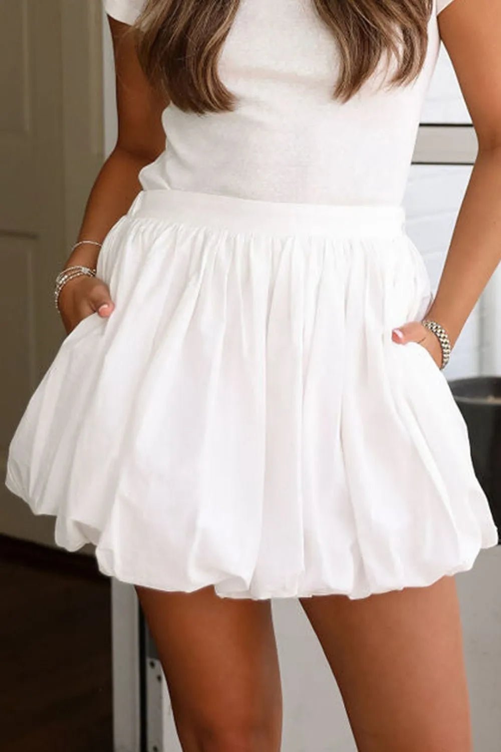 Bubble Mini Skirt with Pockets - adritiX