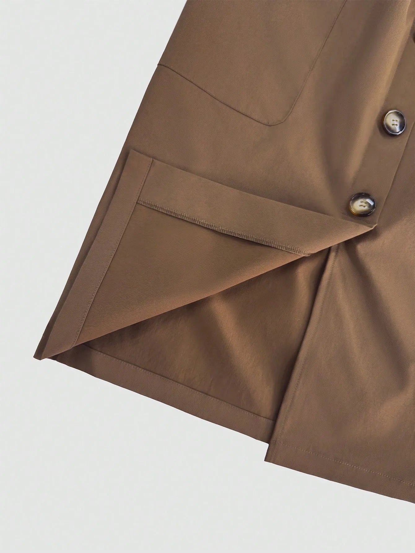 Button Detail Belted Cargo Skirt - adritiX