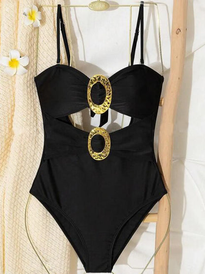 Cutout Sweetheart Neck One-Piece Swimwear - adritiX