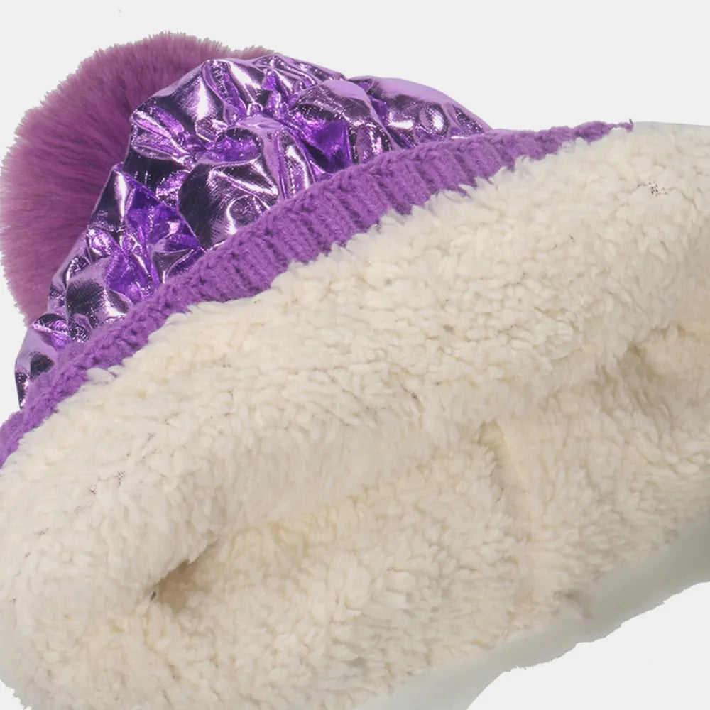 Thermal Knit Hat with Pompom - adritiX