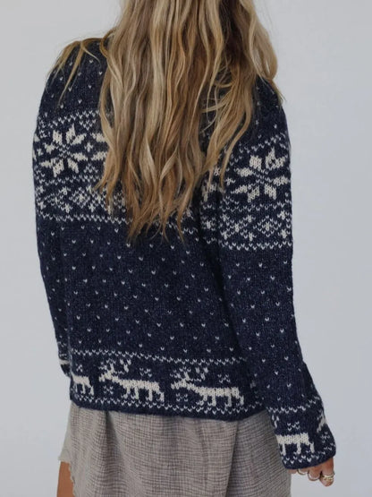 Zip Up Long Sleeve Cardigan - adritiX