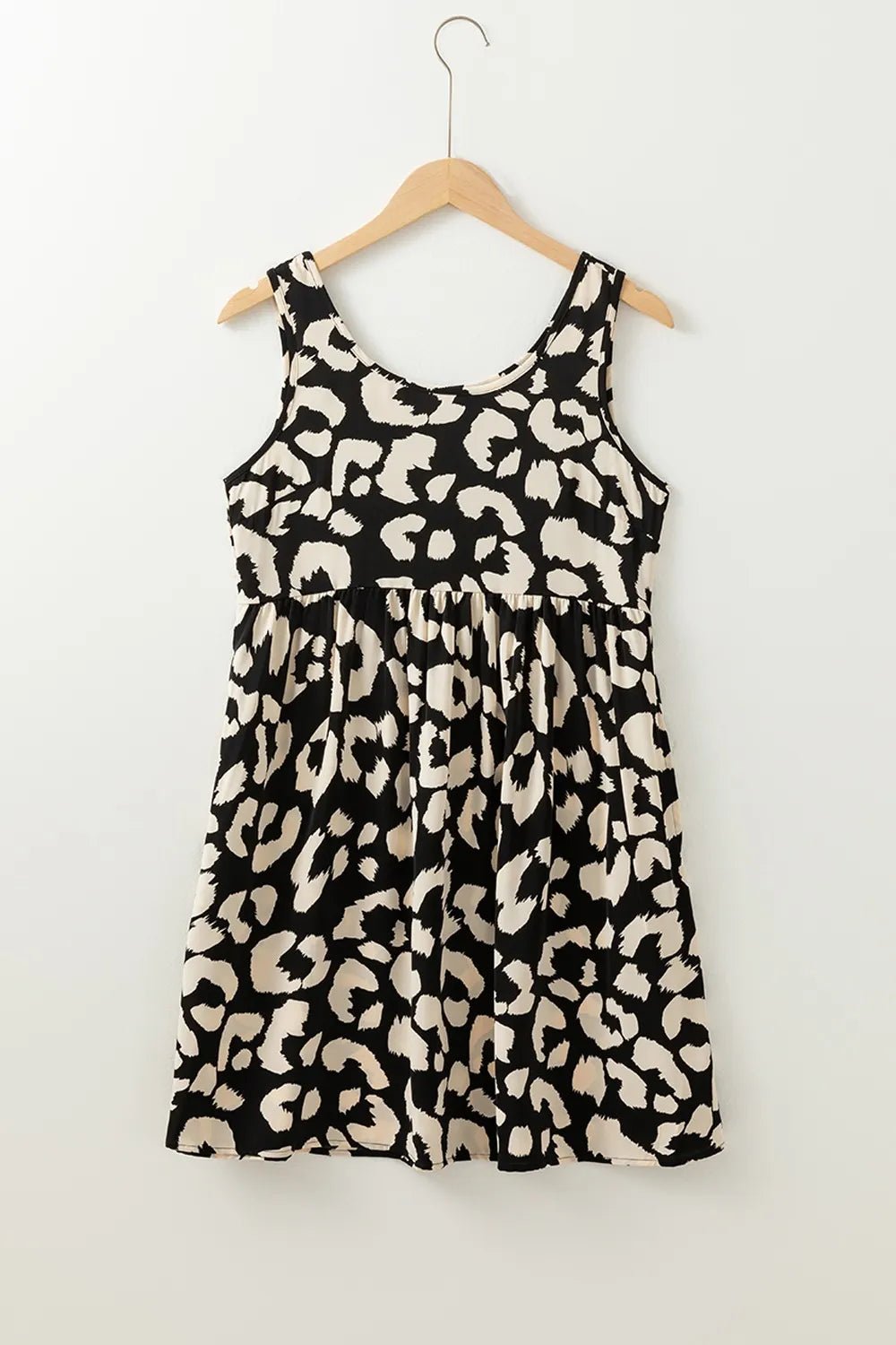 Leopard Print Sleeveless Summer Mini Dress - adritiX
