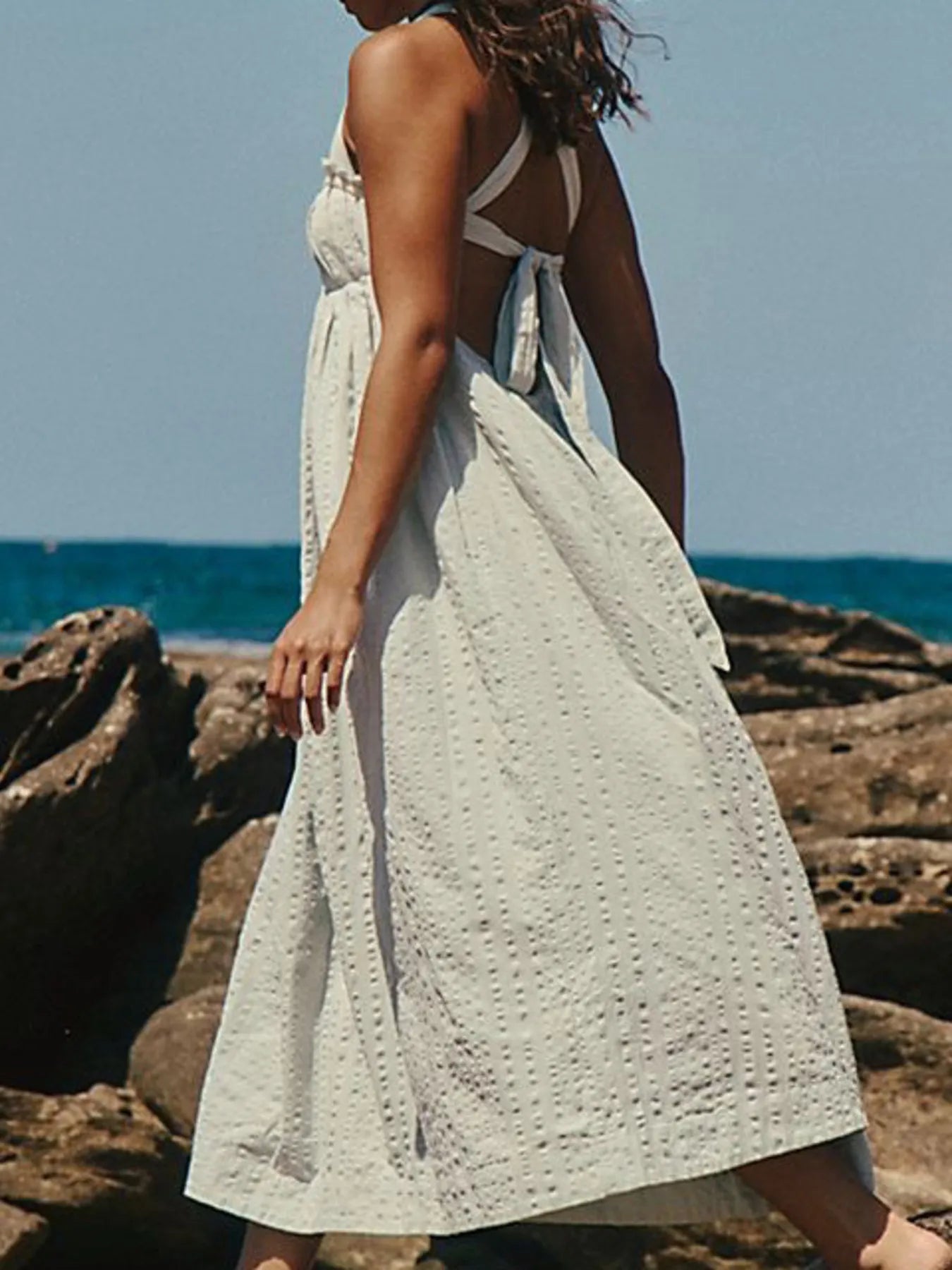 Sweetheart Neck Midi Dress - adritiX
