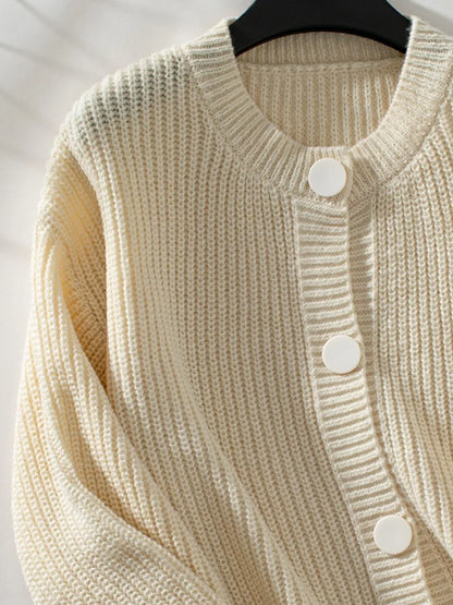 Button Down Long Sleeve Cardigan - adritiX