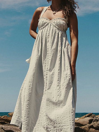 Sweetheart Neck Midi Dress - adritiX