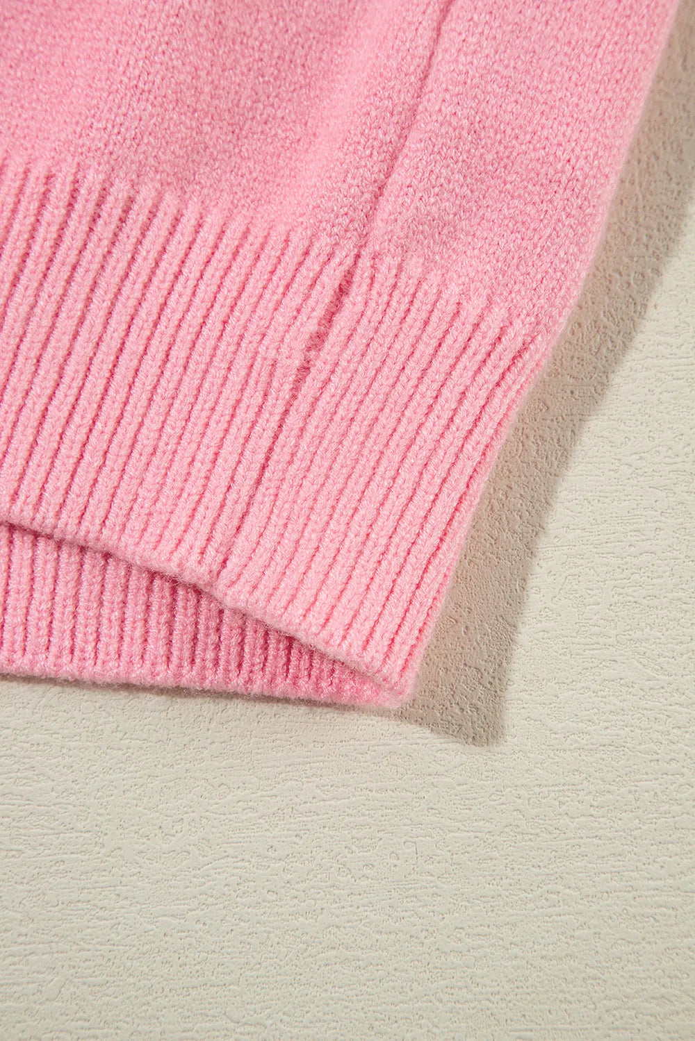 Daisy Notched Long Sleeve Sweater - adritiX