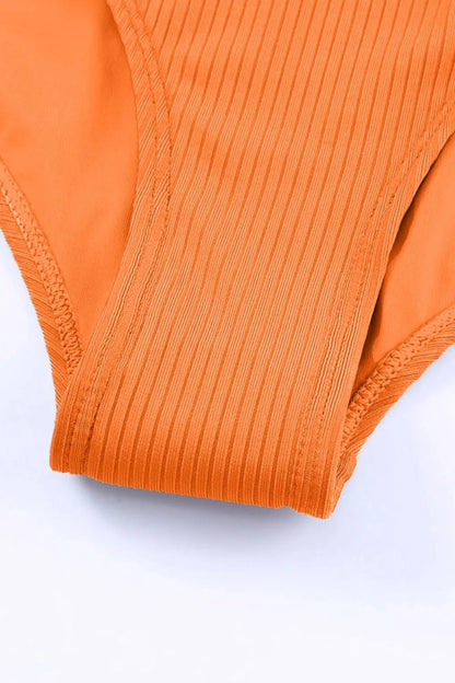 Drawstring Plunge One-Piece Swimwear - adritiX