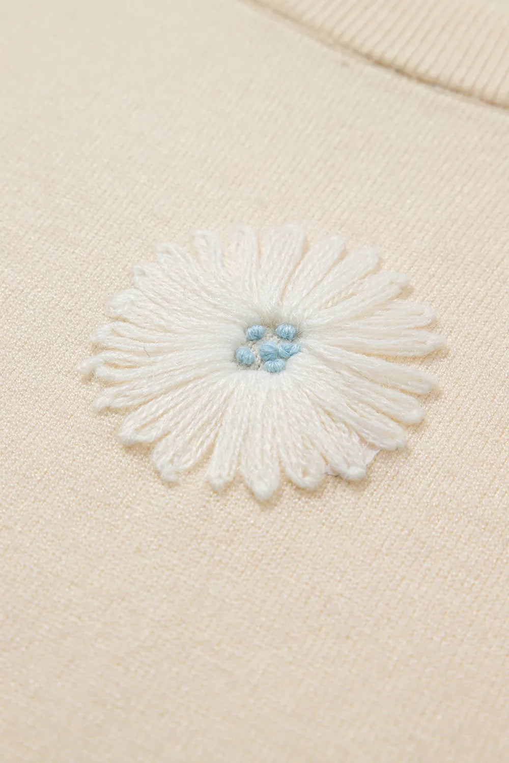 Daisy Round Neck Short Sleeve Knit Top - adritiX